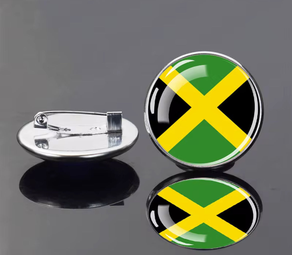 Round Flag Pins