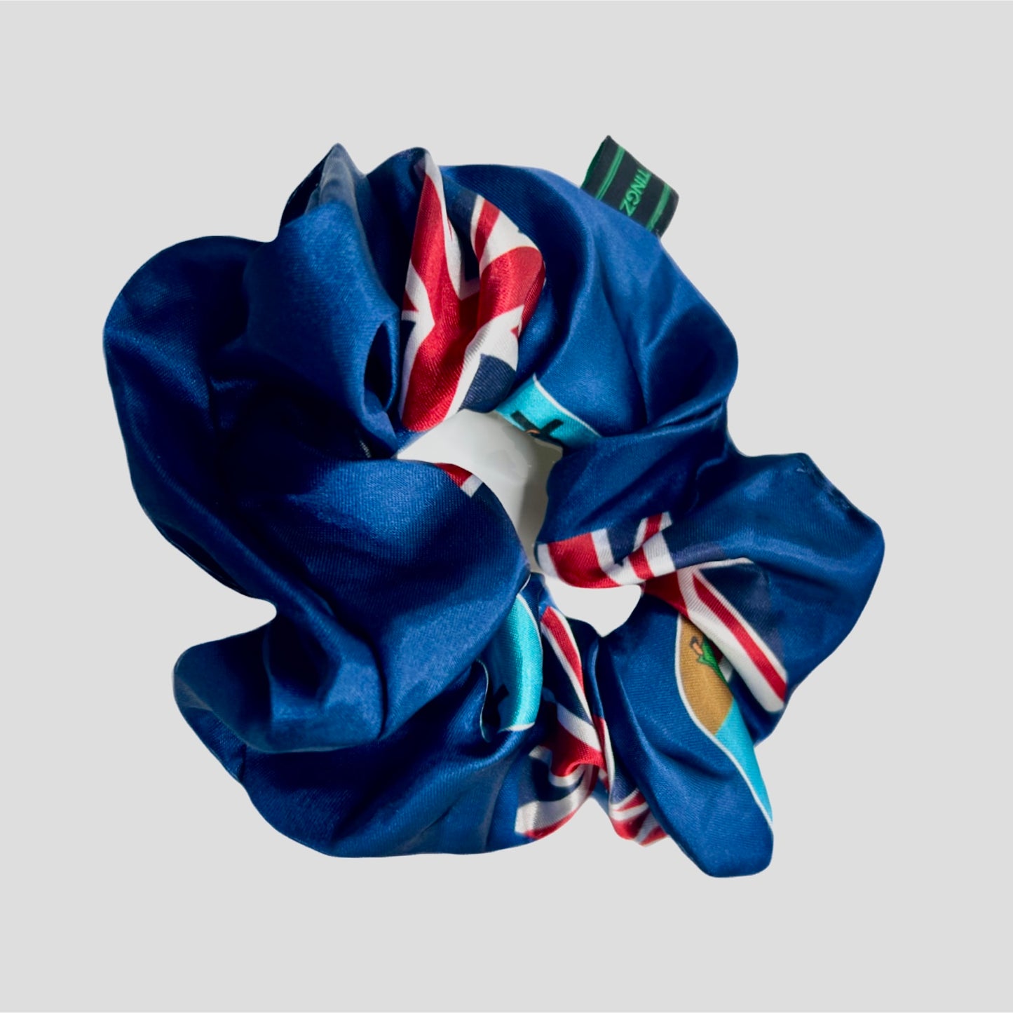 Flag Satin Hair Scrunchie