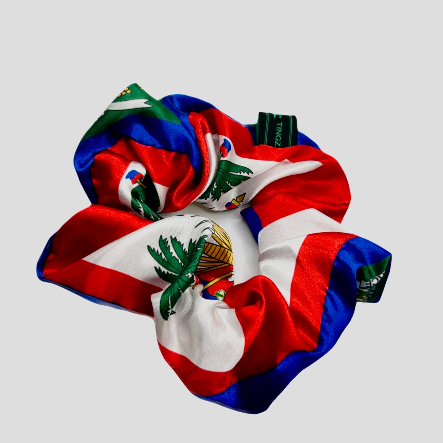 Flag Satin Hair Scrunchie