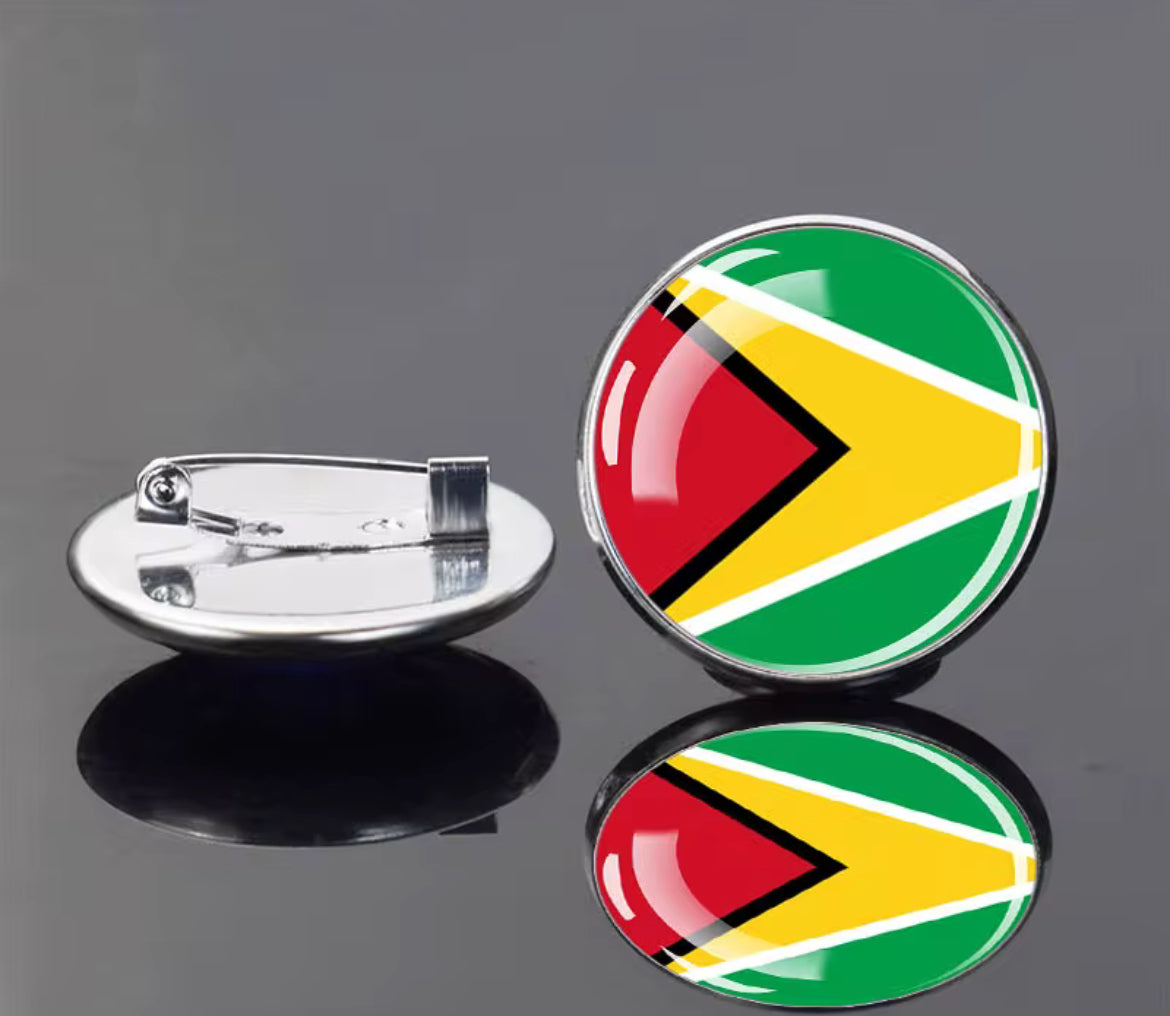Round Flag Pins