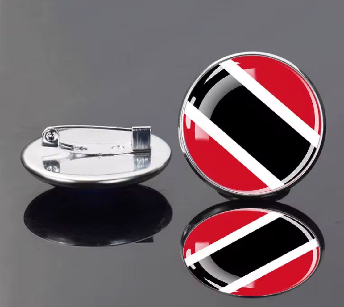 Round Flag Pins