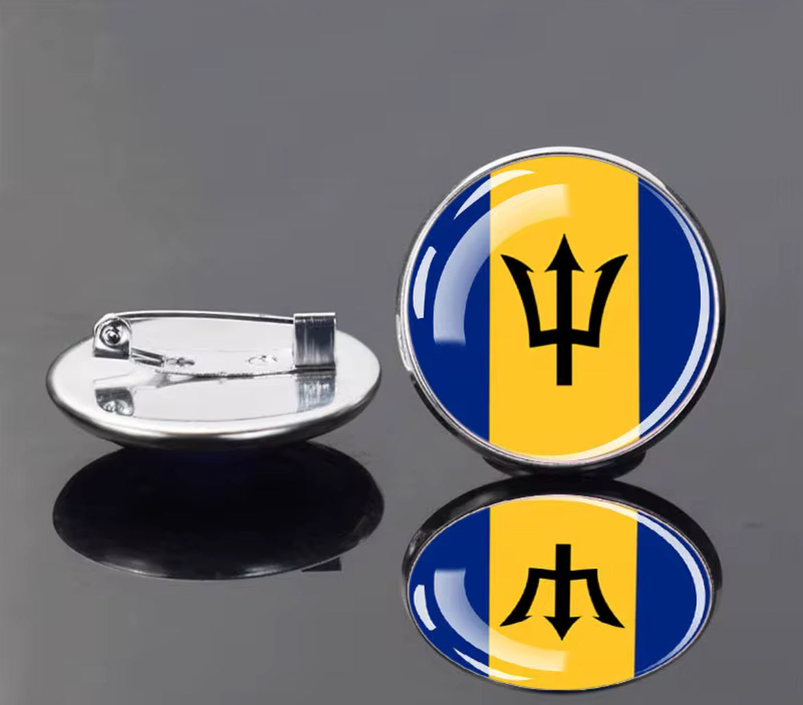 Round Flag Pins