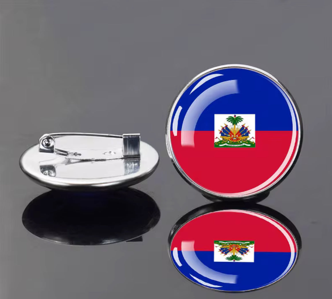 Round Flag Pins