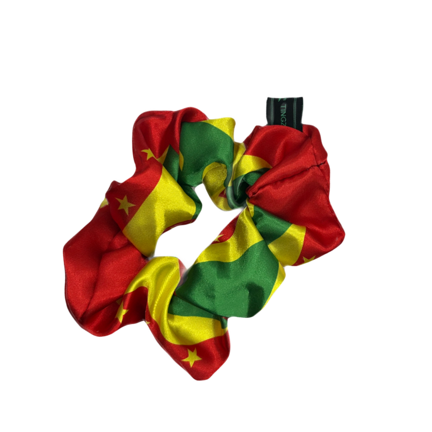 Flag Satin Hair Scrunchie