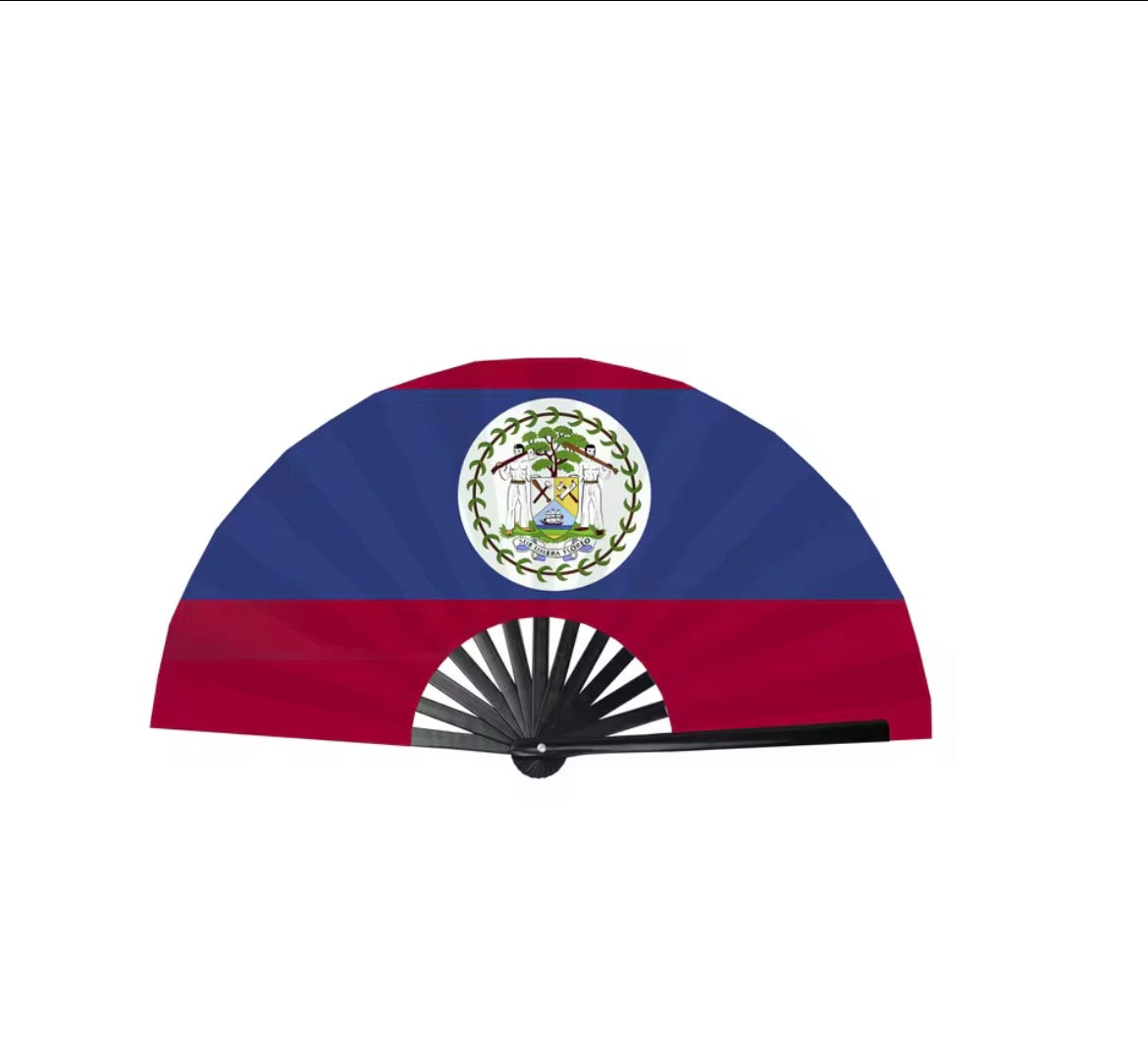 Large Island Flag Handheld Fan