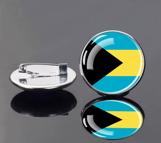 Round Flag Pins
