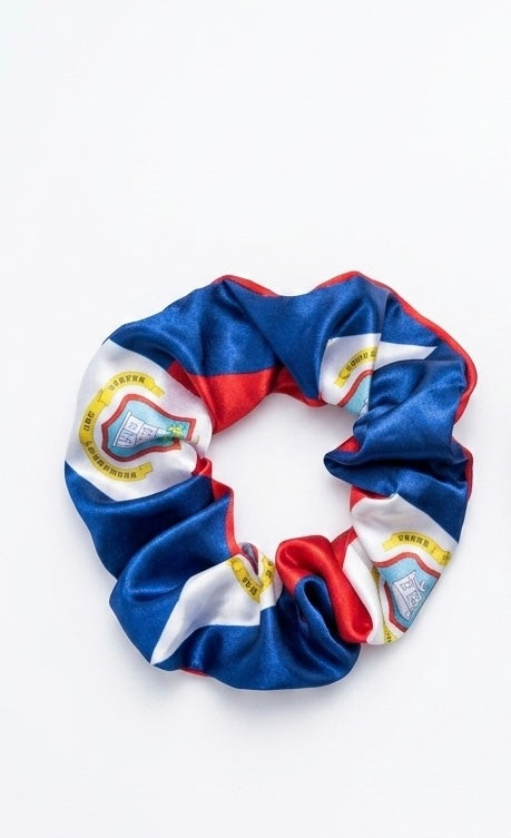 Flag Satin Hair Scrunchie
