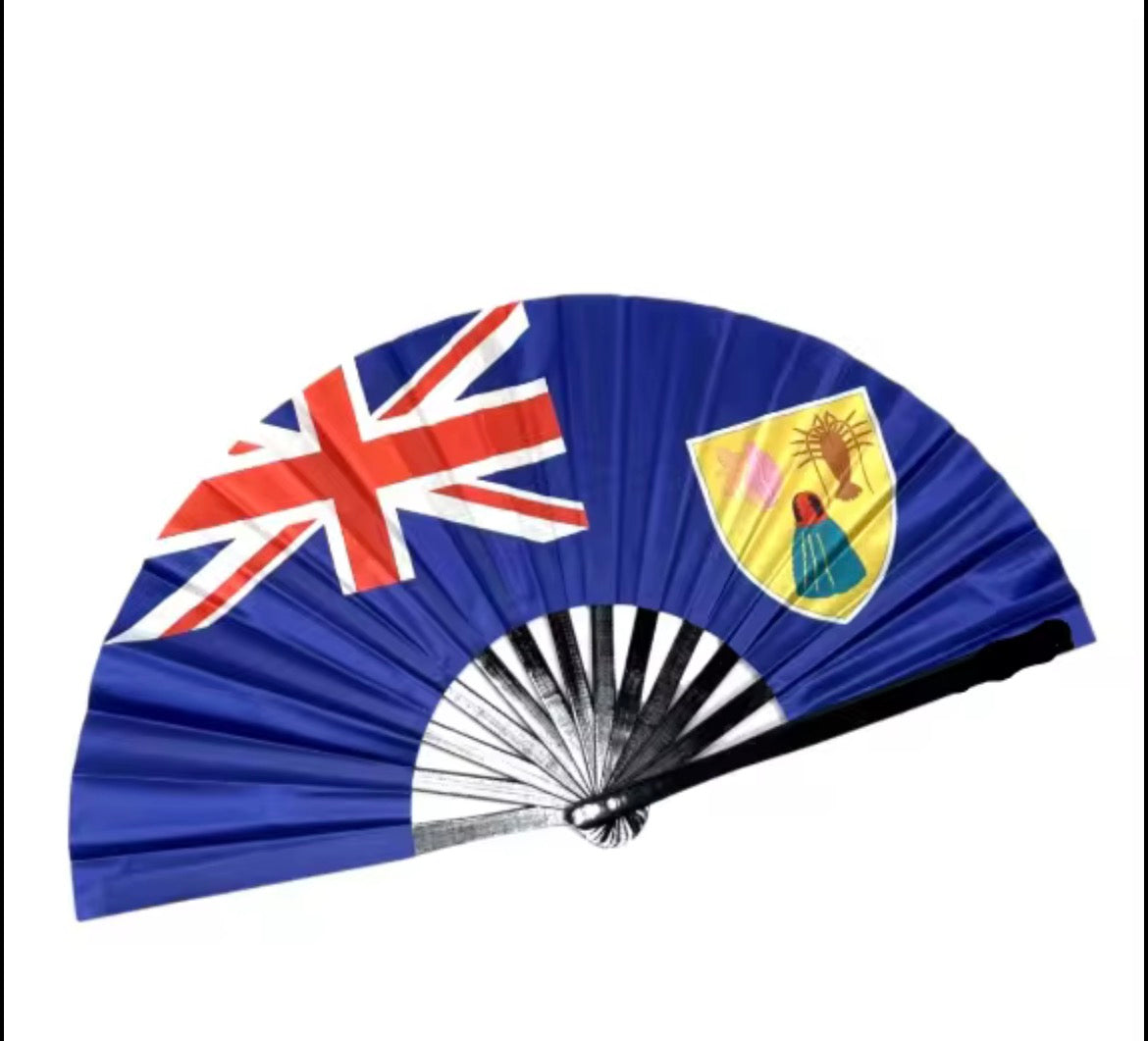 Large Island Flag Handheld Fan