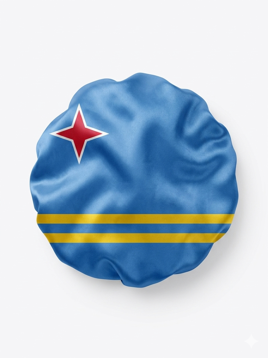 Caribbean Island Flag Satin Bonnet